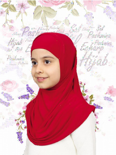 Girls Hijab - Rouge - Code : 78-31 - Turkey