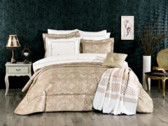 Bed Covers - Dowry Land Nova Ensemble de couvre-lit 4 pièces Gris Noir 100332050 - Turkey