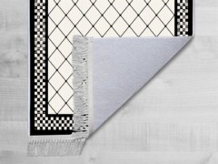 Non-Slip Base Digital Print Velvet Carpet Dama White 150x220 Cm 100260400