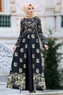 Wedding & Evening - Schwarzes Hijab-Abendkleid 100299381 - Turkey