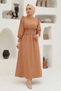 Daily Dress - Biscuit Hijab Dress 100339947 - Turkey