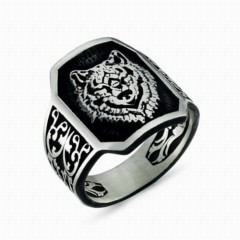 Wolf Head Silver Ring 100348324