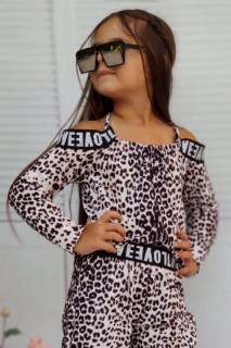 Girl Boy Love Written Leopard Bottom Top Suit 100328696