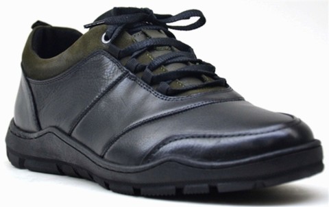 Sneakers & Sports - COMFOREVO SHOES - BLACK - KHAKI - MEN'S SHOES,Leather Shoes 100325215 - Turkey