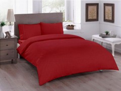 Duvet Cover Sets - Dowry Land Pure Double Duvet Cover Set Red 100258080 - Turkey