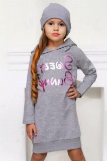 Girl's New Sweet Bunny Rabbit Eared Gray Dress 100328190