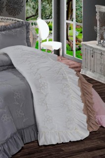 Dowry Angel 3-Piece Quilted Bedspread Set Brown 100344832