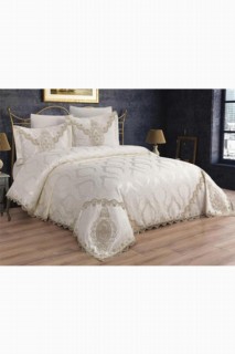 26 Pieces Elegant Luxury Table Cloth Set 160x260 Cm Cream Gold 100330710