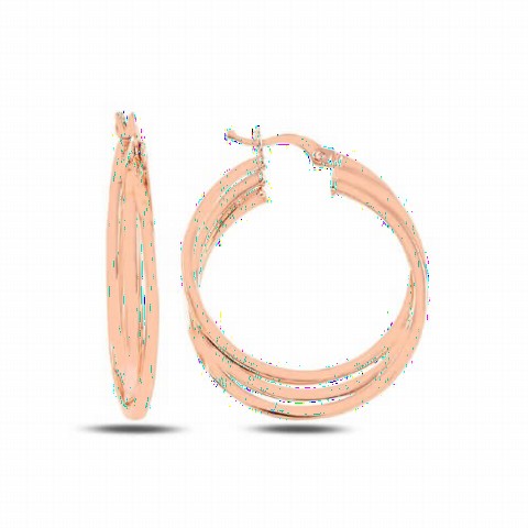 Jewelry & Watches - 33 Millim Triple Ring Sterling Silver Earrings Rose 100346635 - Turkey