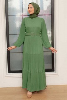Clothes - Khaki Hijab Dress 100340884 - Turkey