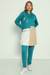 Pajamas - Ensemble de survêtement à capuche avec détail pierre pour femme 100325561 - Turkey