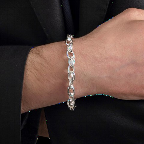 Bracelet - Charnel Ring Silver Chain Bracelet 100350112 - Turkey