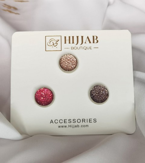 Woman Hijab & Scarf - 3 Pcs ( 3 pair ) Islam Women Scarves Magnetic Brooch Pin 100298863 - Turkey
