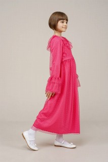 Young Girl Sleeves Pleated All-Down Dress 100352552