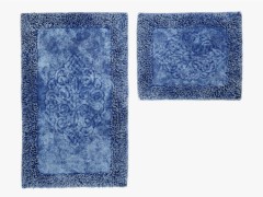 Bathroom - Damaks Towel 2 Pcs Tapis de Bain Bleu 100259621 - Turkey