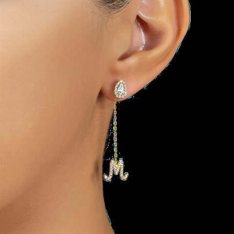 Earrings - حلق فضة بحجر الولادة لشهر أبريل 100350162 - Turkey