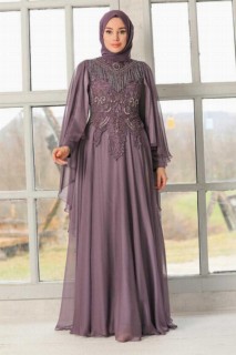Wedding & Evening - Robe de soirée lila hijab 100336347 - Turkey