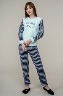 Lingerie & Pajamas - Women's Line Detailed Pajamas Set 100325389 - Turkey
