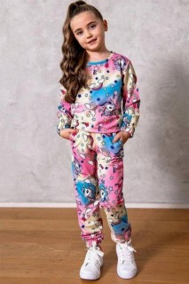 Girl's New Unicorn Starry Colorful Tracksuit Set 100328241
