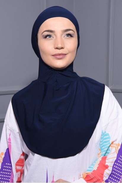 Woman Hijab & Scarf - Neck Collar Hijab Navy 100285410 - Turkey