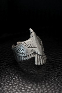 Silver Rings 925 - Adjustable Eagle Model Men's Ring 100326543 - Turkey