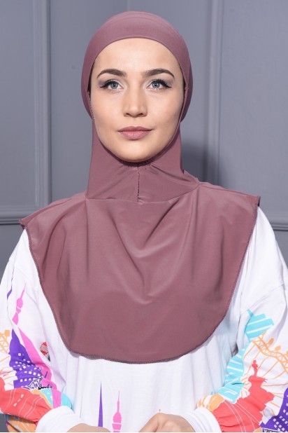 Woman Hijab & Scarf - Neck Collar Hijab Dried Rose 100285408 - Turkey