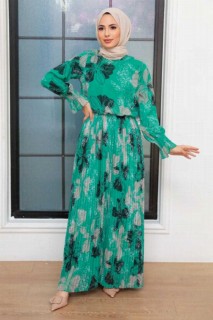 Clothes - Green Hijab Dress 100339744 - Turkey