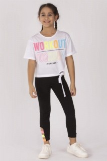 Outwear - Boys' Workout Neon White Tights Suit 100326781 - Turkey