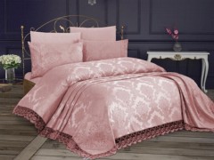 Bedding - Sapphire Luxury Velvet Quilted 11 Piece Bridal Set Gray 100329190 - Turkey