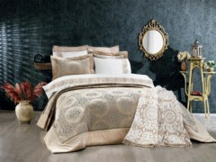 Bed Covers - Ensemble de couvre-lit 3 pièces Dowry Land Granada fumé 100332055 - Turkey
