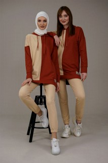 Lingerie & Pajamas - Zweifarbiges Trainingsanzug-Set für Damen 100325930 - Turkey