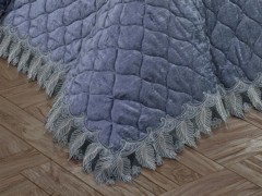Mimosa Velvet Double 8 Piece Duvet Cover Bedspread Anthracite 100330350