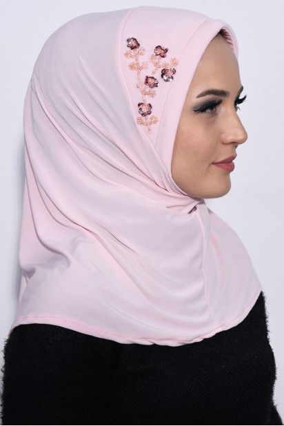 Practical Sequin Hijab Salmon 100285515