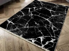 Carpet - Non-Slip Base Digital Print Velvet Carpet Crack Wall Black White 180x280 cm 100260375 - Turkey