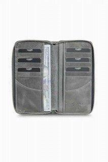 Guard Antique Gray Zippered Portfolio Wallet 100345381