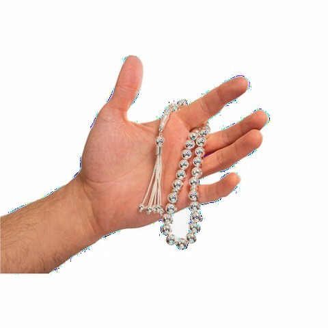 Plain Silver Men's Rosary 100348442