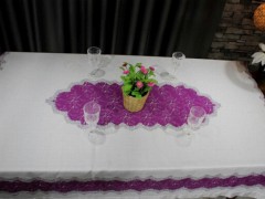 Nilüfer Rectangle Printed Table Cloth Plum 100330744