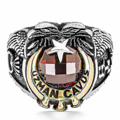mix - Edge Embroidered Master Sergeant Silver Ring 100349837 - Turkey