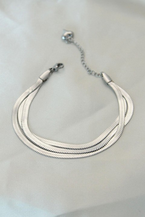 Bracelet - Steel Silver Color Multiple Italian Chain Bracelet 100319352 - Turkey