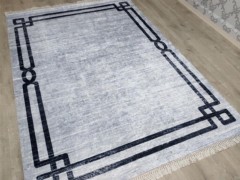 Carpet - Non-Slip Base Axis Plush Carpet Gray 200x300 Cm 100330449 - Turkey