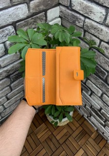 Orange Leather Women's Wallet 100345880