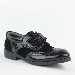 Titan Classic Patent Leather Hook & Loop Young Evening Shoes 100278514