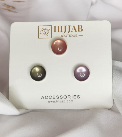Woman Hijab & Scarf - 3 Pcs ( 3 pair ) Islam Women Scarves Magnetic Brooch Pin 100298864 - Turkey