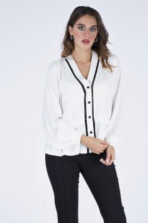 Blouse - Guipure-Bluse für Damen 100326293 - Turkey