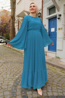 Evening & Party Dresses - Robe Hijab Bleu Indigo 100340743 - Turkey
