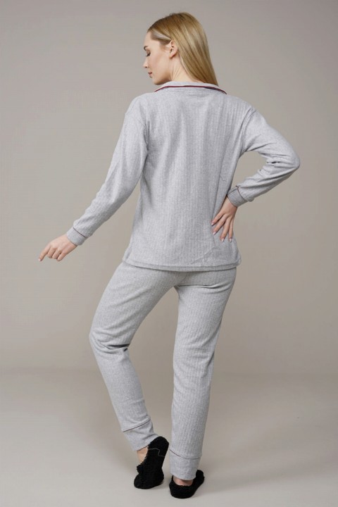 Women's Line Pattern Pajamas Set 100325718