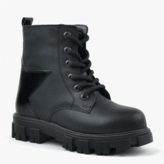 Boots - حذاء بناتي أسود بتفاصيل نجمة 100352492 - Turkey