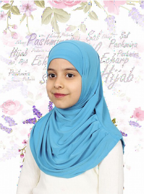 Girls Hijab - Babyblau - Code: 78-11 - Turkey