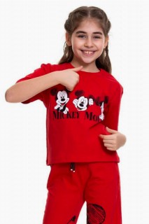 Boys' Mickey & Minnie Printed Loose-Round Trousers Red Tracksuits 100327352