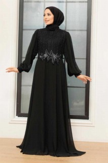 Evening & Party Dresses - فستان سهرة حجاب أسود 100341309 - Turkey